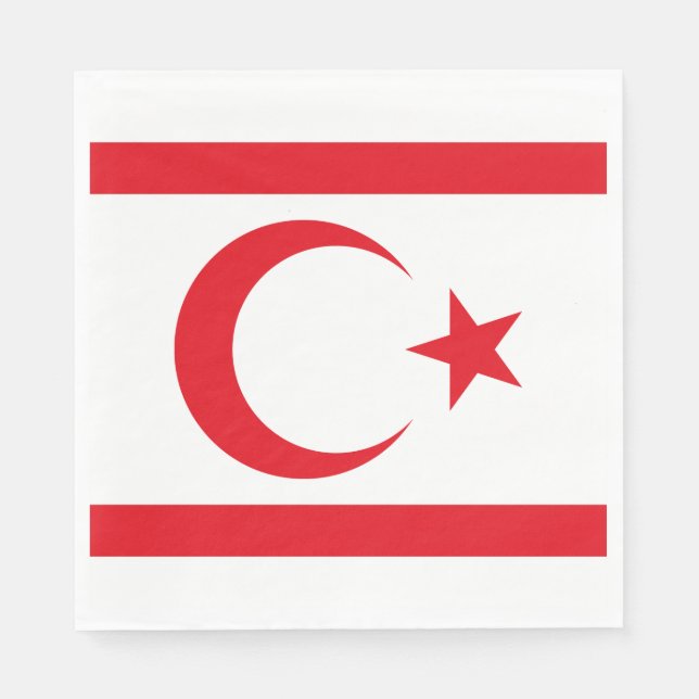 Northern Cyprus Flag Napkin (Front)