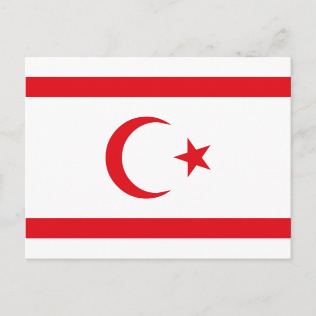 Northern Cyprus Flag Postcard (Front)