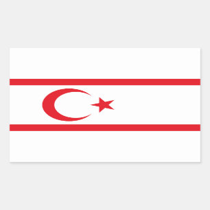 Northern Cyprus Flag Rectangular Sticker