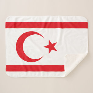 Northern Cyprus Flag Sherpa Blanket