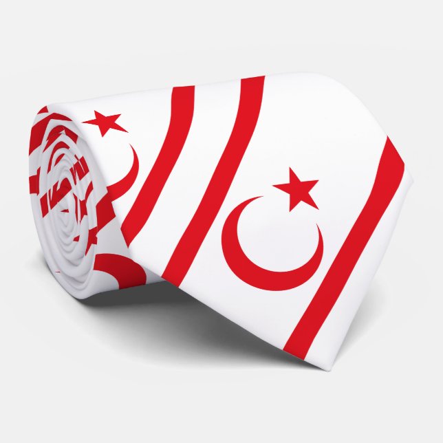 Northern Cyprus Flag Tie (Rolled)