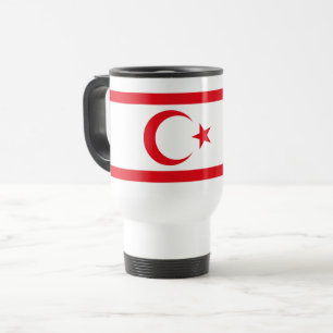 Northern Cyprus Flag Travel Mug