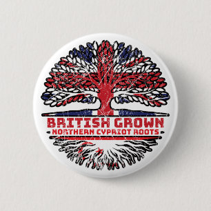 Northern Cyprus Northern Cypriot British UK Tree 6 Cm Round Badge
