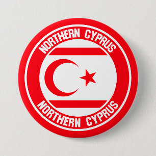 Northern Cyprus Round Emblem 7.5 Cm Round Badge