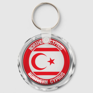Northern Cyprus Round Emblem Key Ring