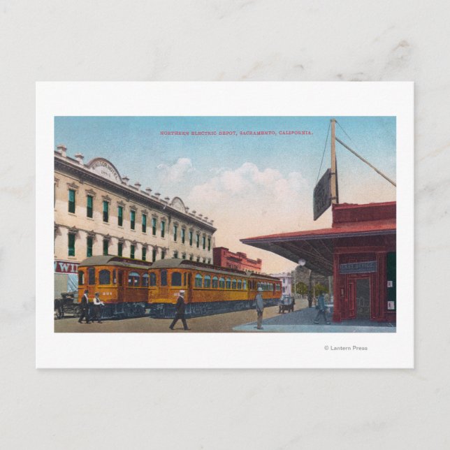 Northern Electric Rail Depot Postcard (Front)