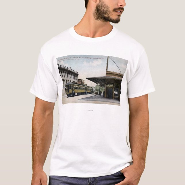 Northern Electric Railroad Station T-Shirt (Front)