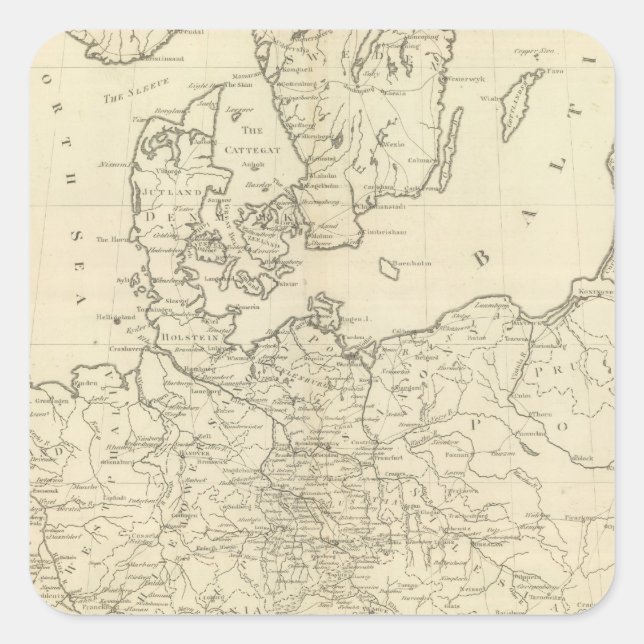 Northern Europe Square Sticker (Front)