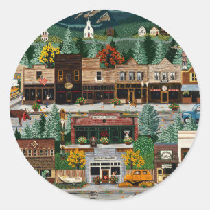"Northern Exposure" ~ Roslyn, Washington Classic Round Sticker