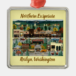 "Northern Exposure" ~ Roslyn, Washington Metal Tree Decoration