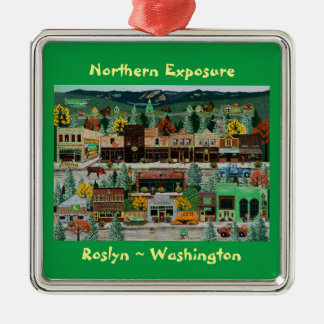 "Northern Exposure" ~ Roslyn, Washington Metal Tree Decoration