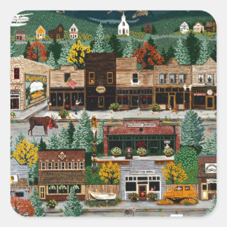 "Northern Exposure" ~ Roslyn, Washington Square Sticker