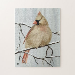 Northern Female Cardinal Jigsaw Puzzle