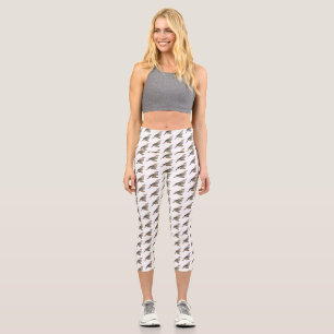 Northern flicker bird cartoon illustration  capri leggings