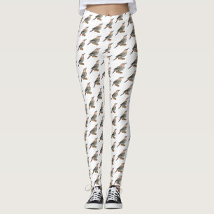 Northern flicker bird cartoon illustration  leggings