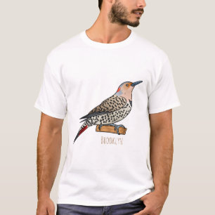 Northern flicker bird cartoon illustration T-Shirt