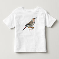 Northern flicker bird cartoon illustration 