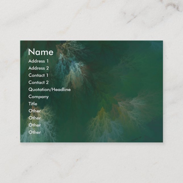 NORTHERN FOREST CANOPY BUSINESS CARD (Front)