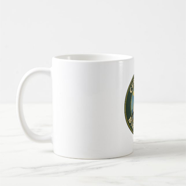 Northern Gannet Vintage Badge Coffee Mug (Left)