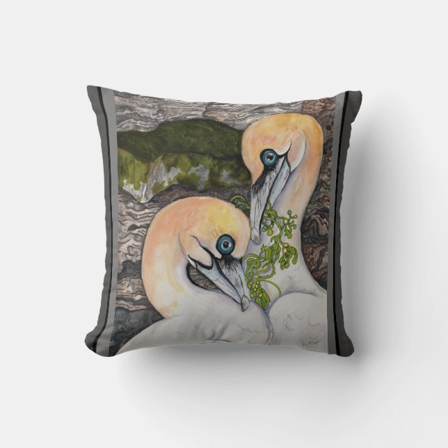 Northern Gannets Cushion (Front)