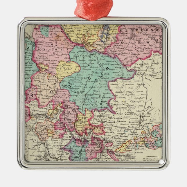 Northern Germany 2 Metal Tree Decoration (Front)
