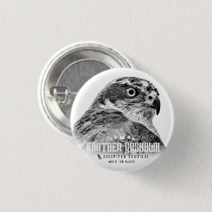 Northern Goshawk 3 Cm Round Badge