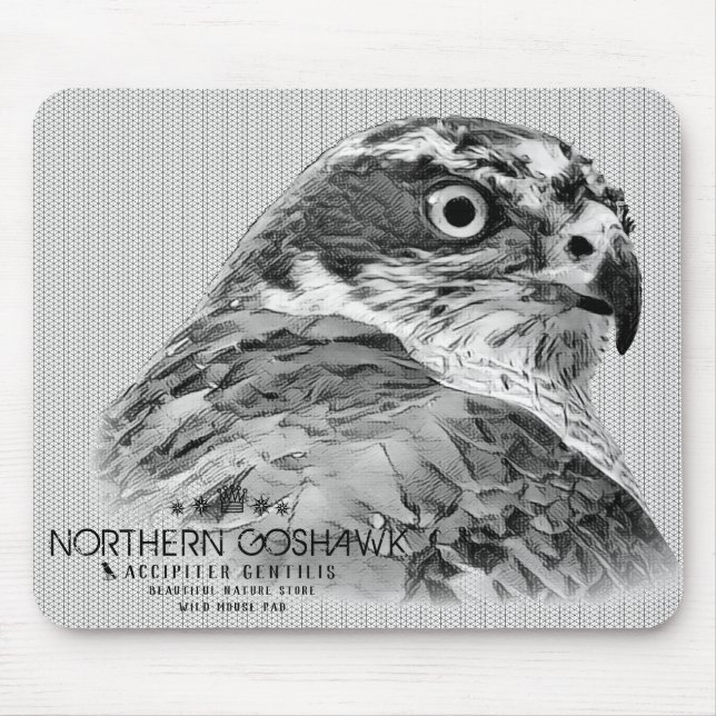 Northern Goshawk Mouse Mat (Front)