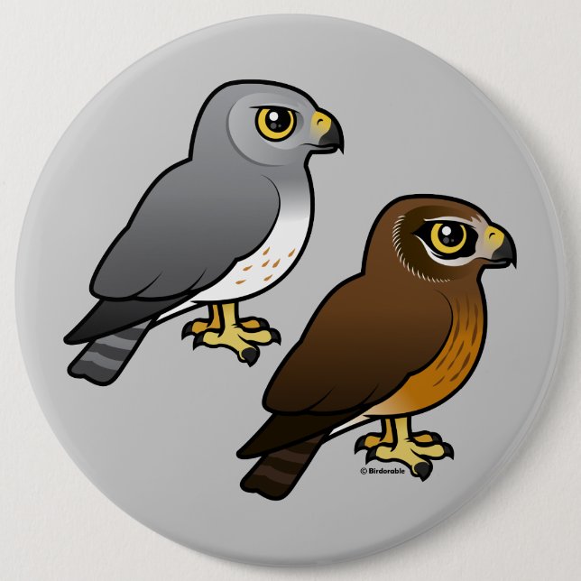 Northern Harrier pair 6 Cm Round Badge (Front)