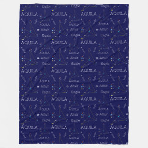 Northern Hemisphere Constellation Aquila Fleece Blanket