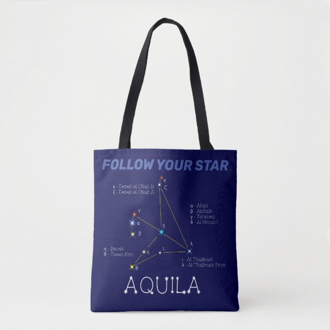 Northern Hemisphere Constellation Aquila Tote Bag (Front)