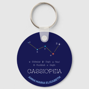 Northern Hemisphere Constellation Cassioipeia Key Ring
