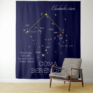Northern Hemisphere Constellation Coma Berenices Tapestry