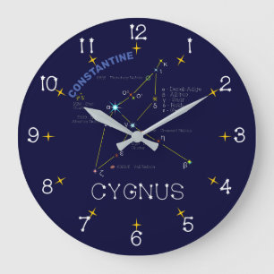 Northern Hemisphere Constellation Cygnus Large Clock