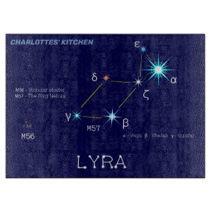 Northern Hemisphere Constellation Lyra Cutting Board