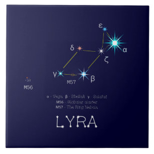 Northern Hemisphere Constellation Lyra Tile