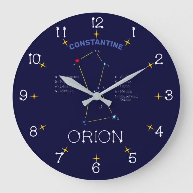 Northern Hemisphere Constellation Orion Large Clock (Front)