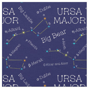 Northern Hemisphere Constellation Ursa Major Fabric