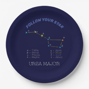 Northern Hemisphere Constellation Ursa Major Paper Plate