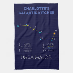 Northern Hemisphere Constellation Ursa Major Tea Towel