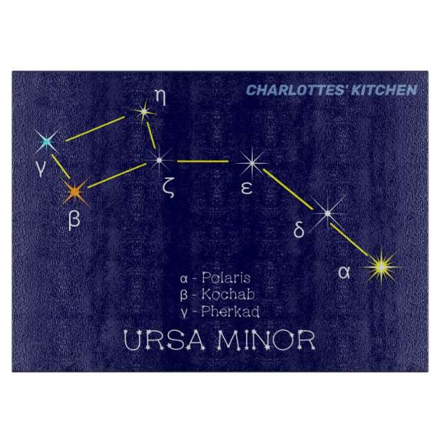 Northern Hemisphere Constellation Ursa Minor Cutting Board (Front)