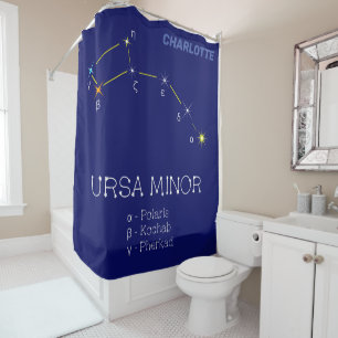 Northern Hemisphere Constellation Ursa Minor Shower Curtain