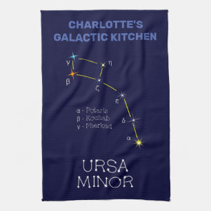Northern Hemisphere Constellation Ursa Minor Tea Towel