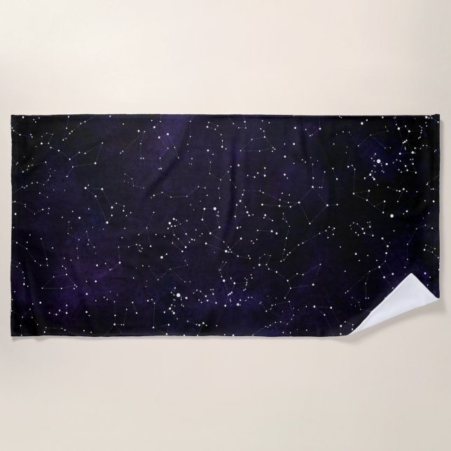Northern Hemisphere Constellations Bath Towel (Front)