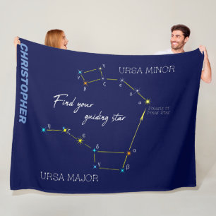 Northern Hemisphere Finding Polaris Star Fleece Blanket