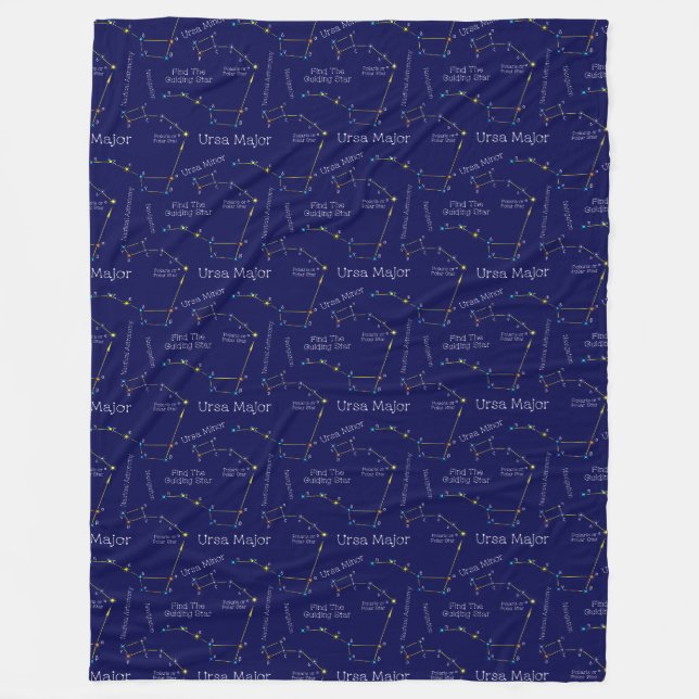 Northern Hemisphere Finding Polaris Star Fleece Blanket (Front)