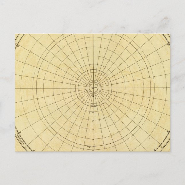 Northern Hemisphere Outline Postcard (Front)