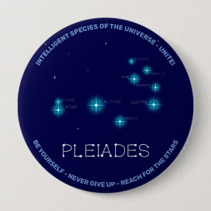 Northern Hemisphere Pleiades Star Formation 10 Cm Round Badge