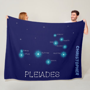 Northern Hemisphere Pleiades Star Formation Fleece Blanket
