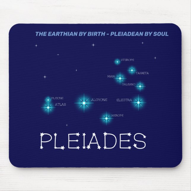 Northern Hemisphere Pleiades Star Formation Mouse Mat (Front)