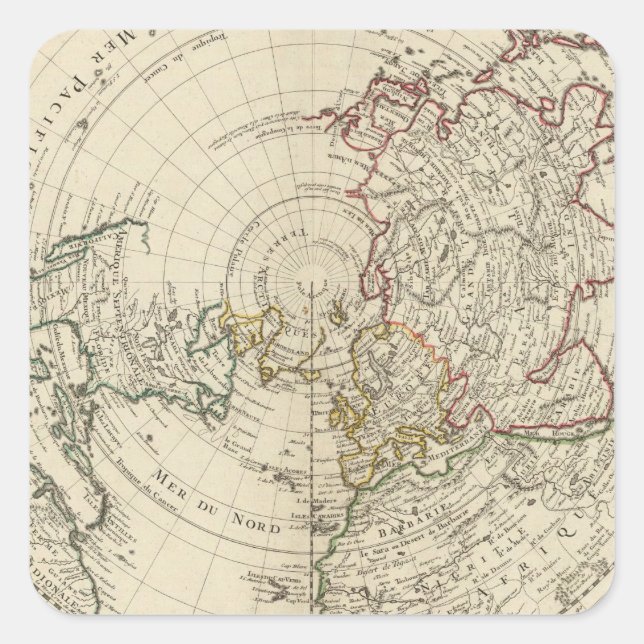 Northern Hemisphere Square Sticker (Front)